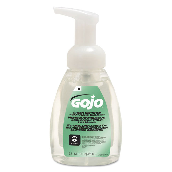 Green Certified Foam Soap, Fragrance-Free, 7.5 oz, 6/Carton