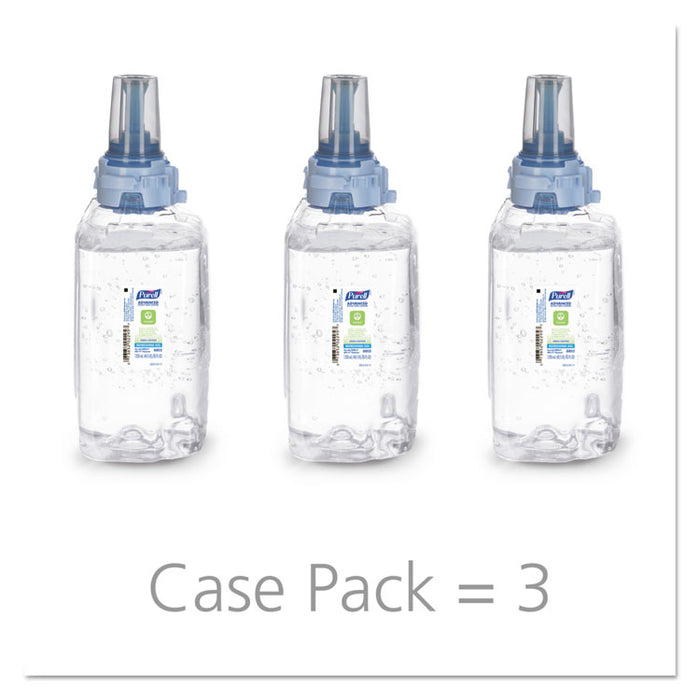 Advanced Hand Sanitizer Green Certified Gel Refill, For ADX-12 Dispensers, 1,200 mL, Fragrance-Free, 3/Carton