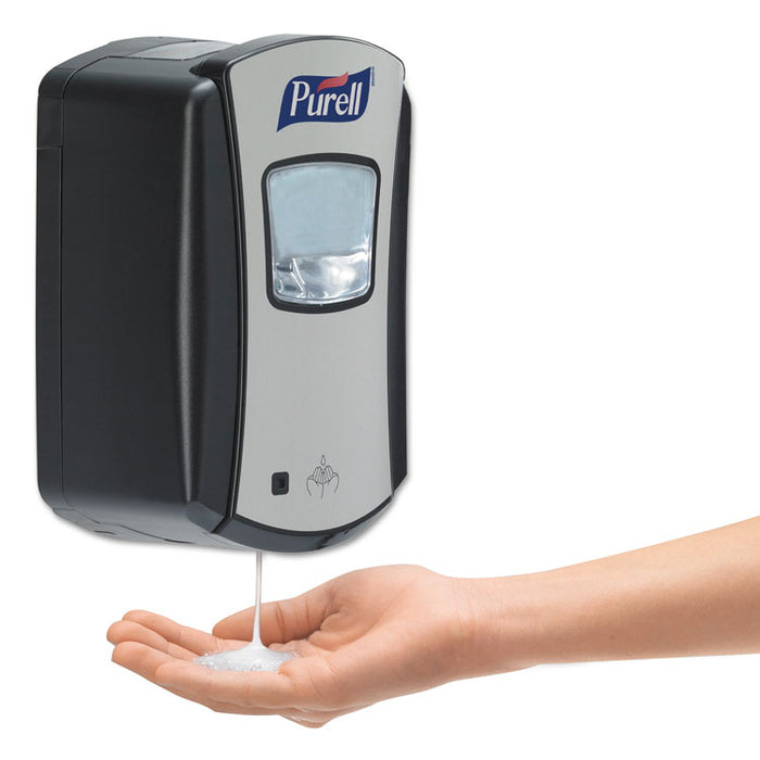 LTX-7 Touch-Free Dispenser, 700 mL, 5.75 x 4 x 4.88, Chrome/Black, 4/Carton