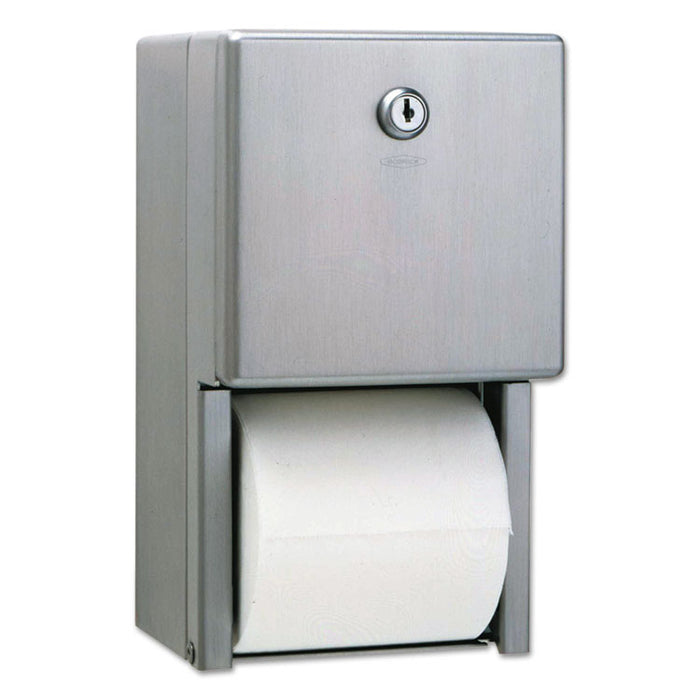 Stainless Steel Two-Roll Tissue Dispenser, 6.06 x 5.94 x 11, Stainless Steel