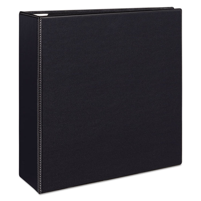 Heavy-Duty View Binder with DuraHinge and Locking One Touch EZD Rings, 3 Rings, 4" Capacity, 11 x 8.5, Black