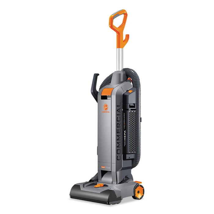 HushTone Vacuum Cleaner with Intellibelt, 13" Cleaning Path, Gray/Orange