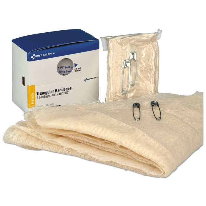Refill for SmartCompliance General Business Cabinet, Triangular Bandages, 40 x 40 x 56, 2/Box