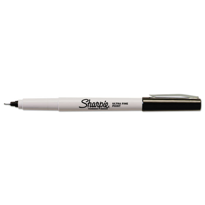 Ultra Fine Tip Permanent Marker, Ultra-Fine Needle Tip, Black, 5/Pack