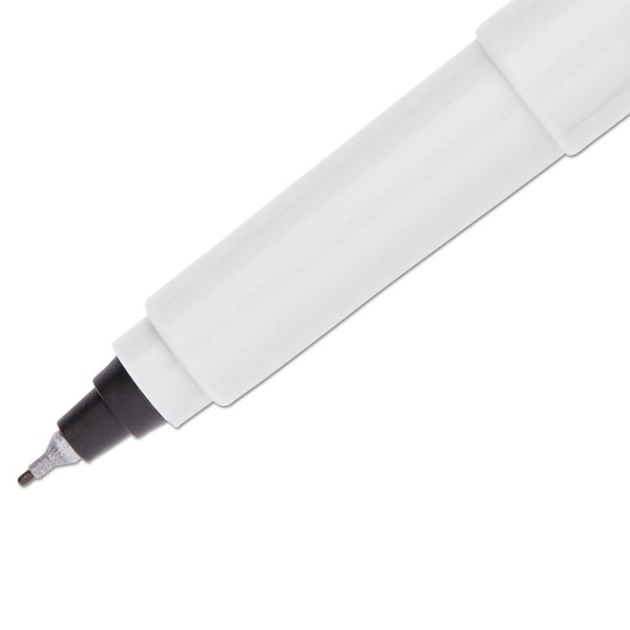 Ultra Fine Tip Permanent Marker, Ultra-Fine Needle Tip, Black, 5/Pack