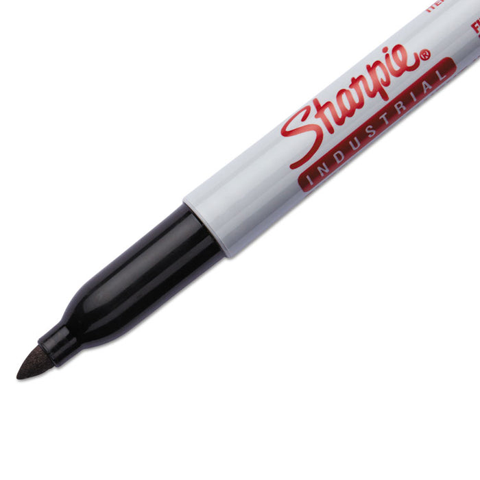 Industrial Permanent Marker Value-Pack, Fine Bullet Tip, Black