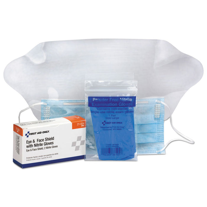 Refill for SmartCompliance General Business Cabinet, Eye and Face Shield, Gloves, 4 Pieces