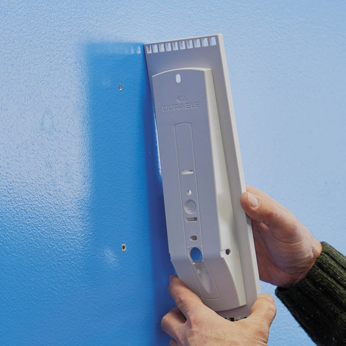 Sherpa Wall-Mount Reference System, 10 Gray Panels, Letter, Assorted Borders