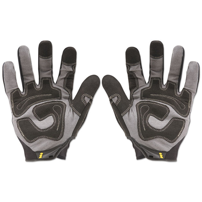 General Utility Gloves, EN388: 2132, 9" Long, Large, Black, Pair