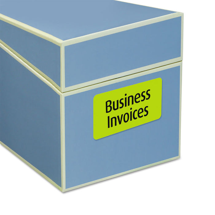 High Vis Labels High-Vis Removable Laser/Inkjet ID Labels, 2 x 4, Asst. Neon, 120/Pack ...