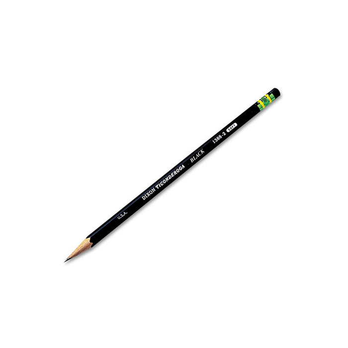 Pencils, HB (#2), Black Lead, Black Barrel, Dozen