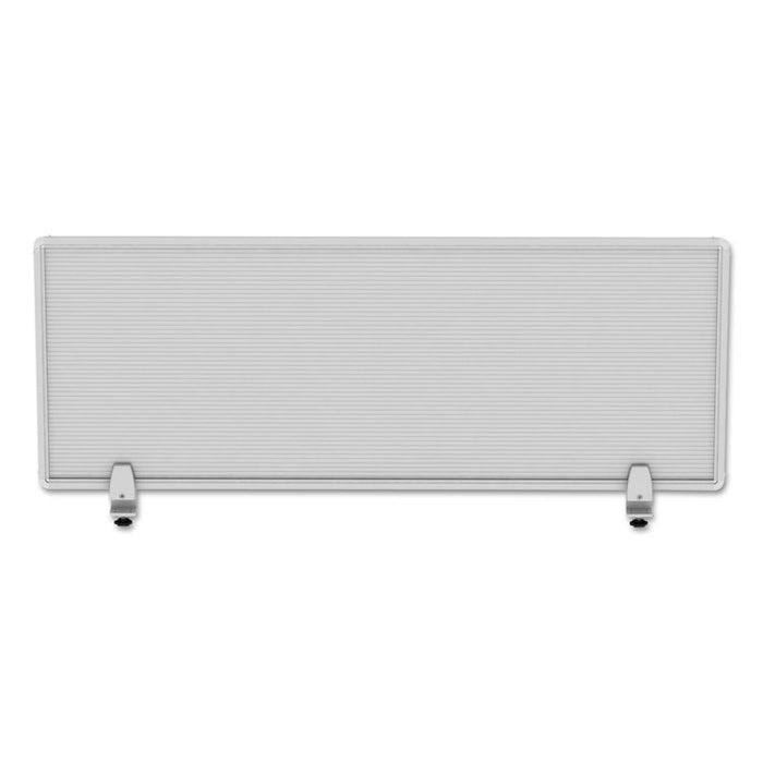 Polycarbonate Privacy Panel, 47w x 0.5d x 18h, Silver/Clear