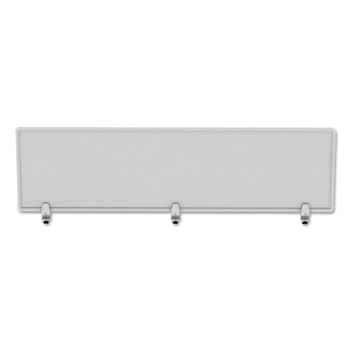 Polycarbonate Privacy Panel, 65w x 0.5d x 18h, Silver/Clear
