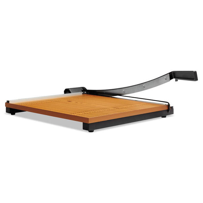 Square Commercial Grade Wood Base Guillotine Trimmer, 15 Sheets, 18" Cut Length, 18 x 18