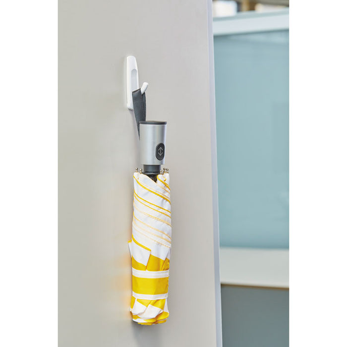 Medium Utility Hooks, Plastic, White, Supports 3 lb, 2/Pack