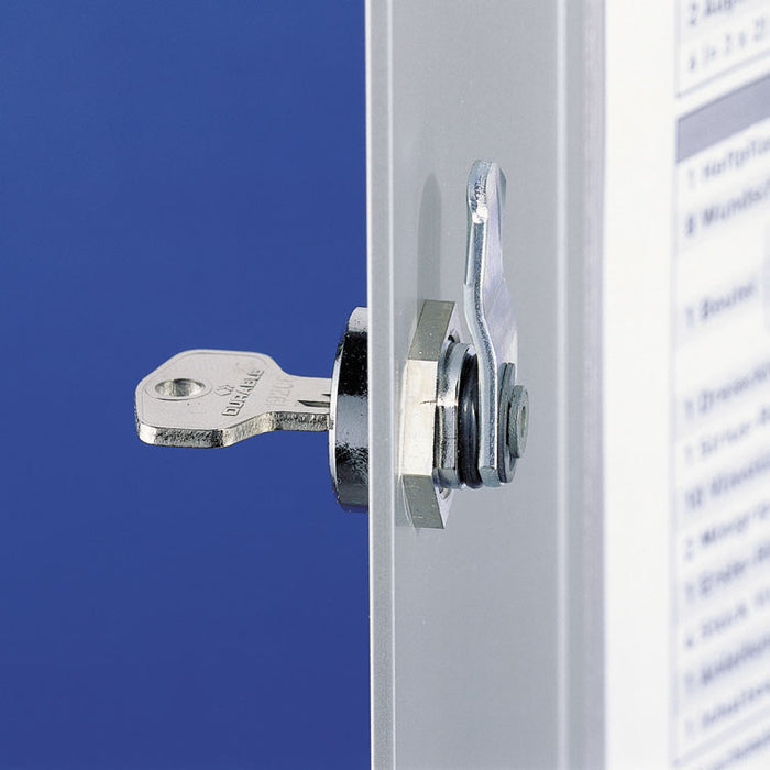 Locking Key Cabinet, 36-Key, Brushed Aluminum, Silver, 11.75" x 4.63" x 11"