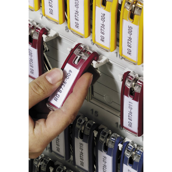 Locking Key Cabinet, 36-Key, Brushed Aluminum, Silver, 11.75" x 4.63" x 11"