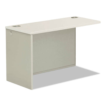 38000 Series Return Shell, Left, 60w x 24d x 29.5h, Silver Mesh/Light Gray