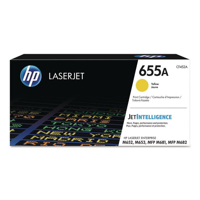 HP 655A, (CF452A) Yellow Original LaserJet Toner Cartridge