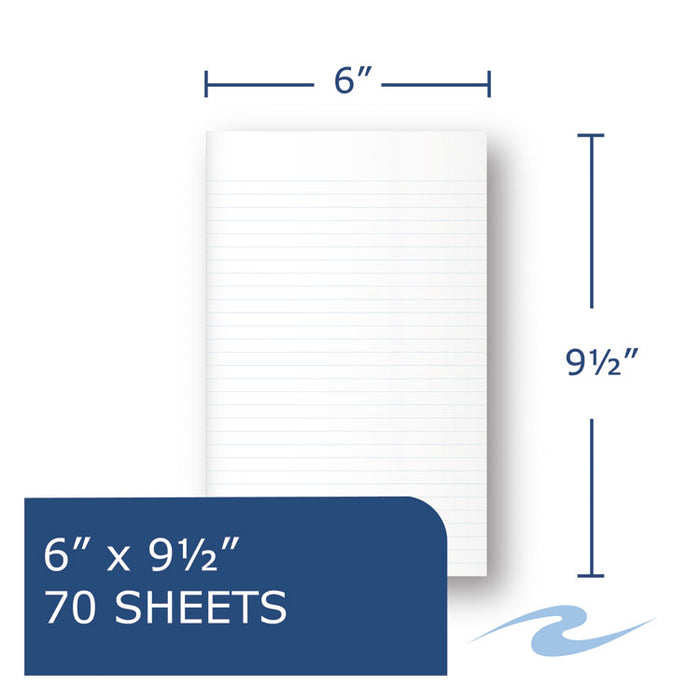 Environotes BioBased Notebook, 1-Subject, Medium/College Rule, Randomly Assorted Earthtone Cover Color, (70) 9.5 x 6 Sheets