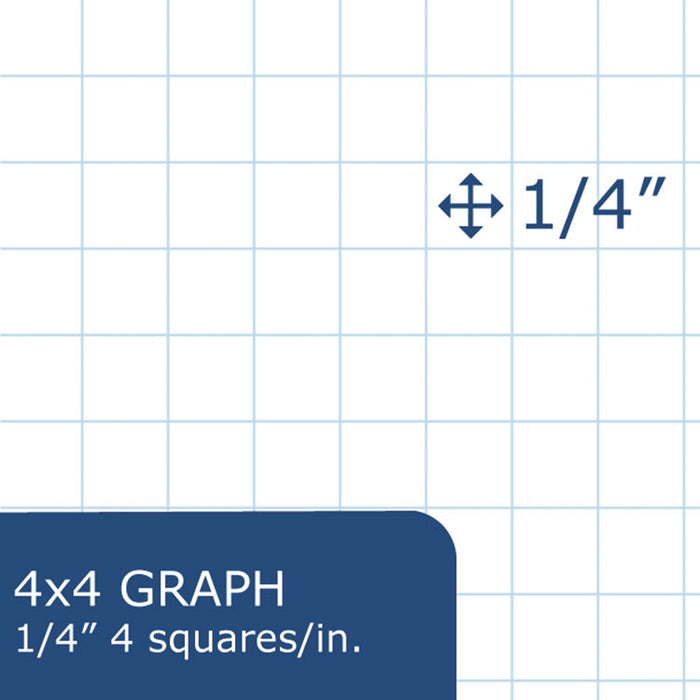 Lab Research Notebook, Quadrille Rule (5 sq/in), Black Cover, (72) 11.25 x 8.75 Sheets