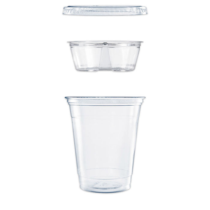 Clear PET Grab n Go Kit Combo with Insert, 12 oz, Plastic, Clear, 500/Carton