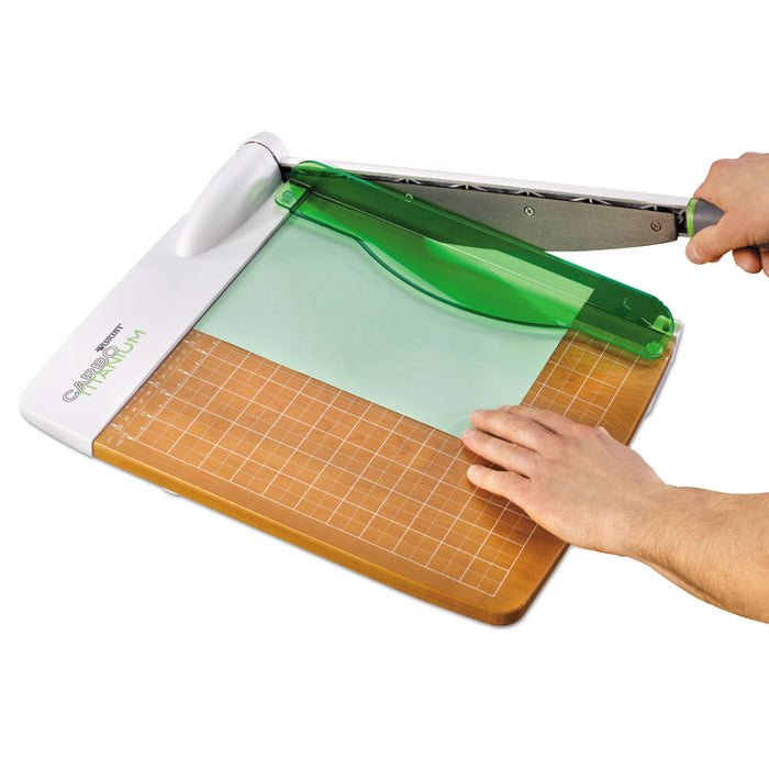 CarboTitanium Guillotine Paper Trimmer, 30 Sheets, 12" Cut Length, Metal/Wood Composite Base, 14 x 22