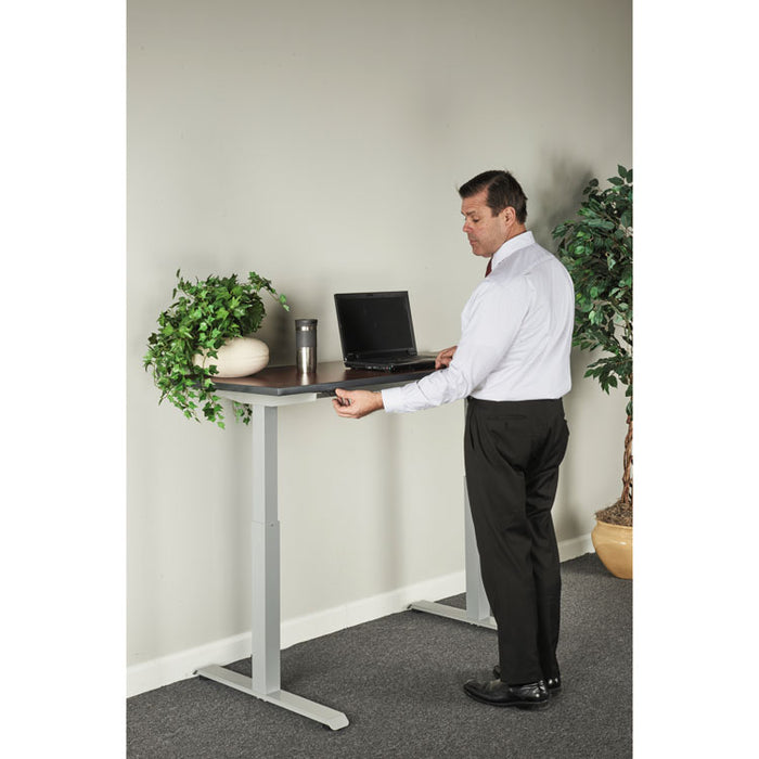 Alera AdaptivErgo Sit-Stand Two-Stage Electric Height-Adjustable Table Base, 42.03" to 70.9" x 23.6" x 27" to 45.2", Gray