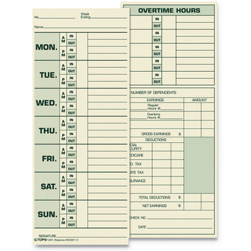 Time Clock Cards