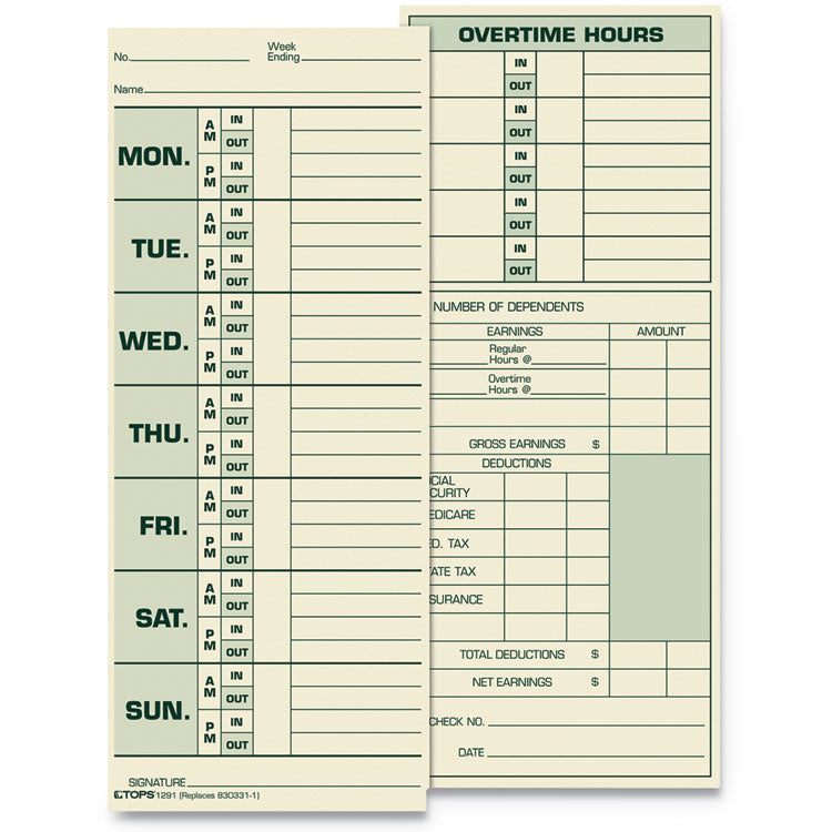 Office › Forms, Recordkeeping & Reference Materials › Time Clock Cards
