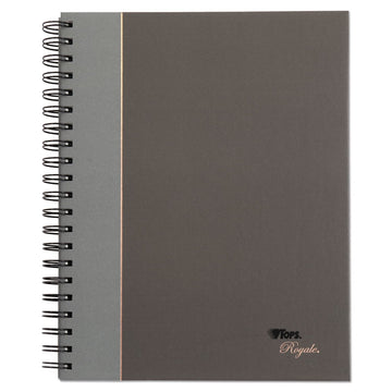 Royale Wirebound Business Notebooks, 1-Subject, Medium/College Rule, Black/Gray Cover, (96) 8.25 x 5.88 Sheets