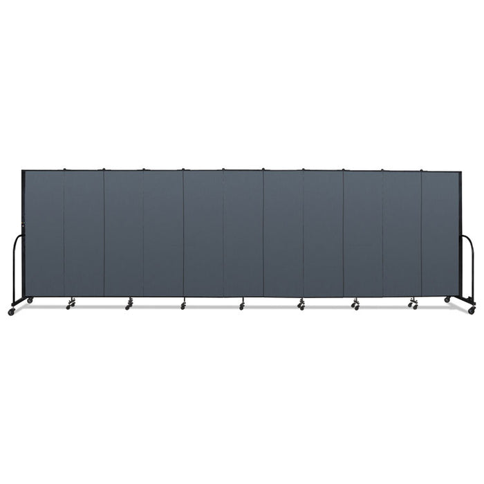 Portable Room Divider, 20 ft 5" x 0.75" x 6 ft, Vinyl/Fiberglass/Steel, Blue