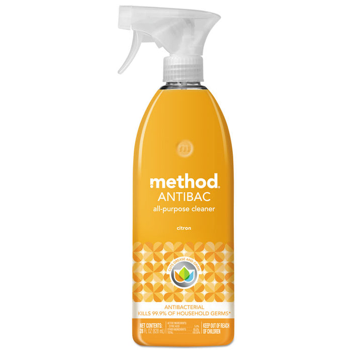 Antibac All-Purpose Cleaner, Citron Scent, 28 oz Spray Bottle