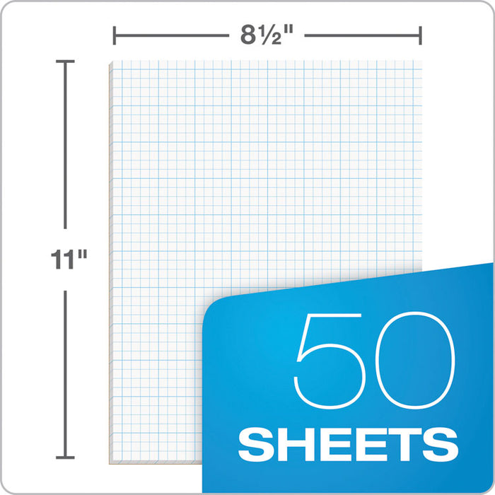 Cross Section Pads, Quadrille Rule (4 sq/in, 1 sq/in), (50) White 8.5 x 11 Sheets