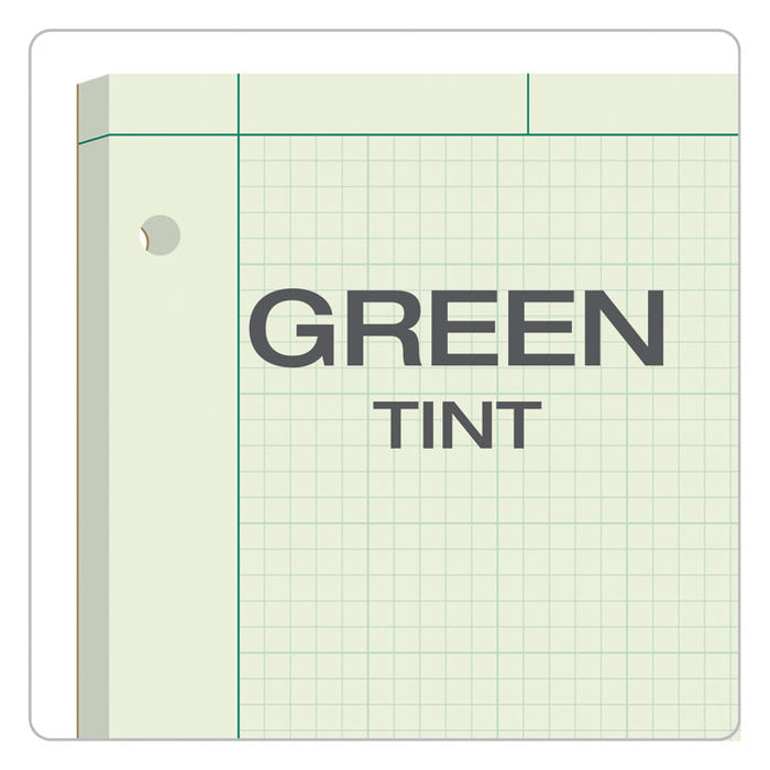 Engineering Computation Pads, Green Cover, Quadrille Rule (5 sq/in, 1 sq/in), (200) Green-Tint 8.5 x 11 Sheets