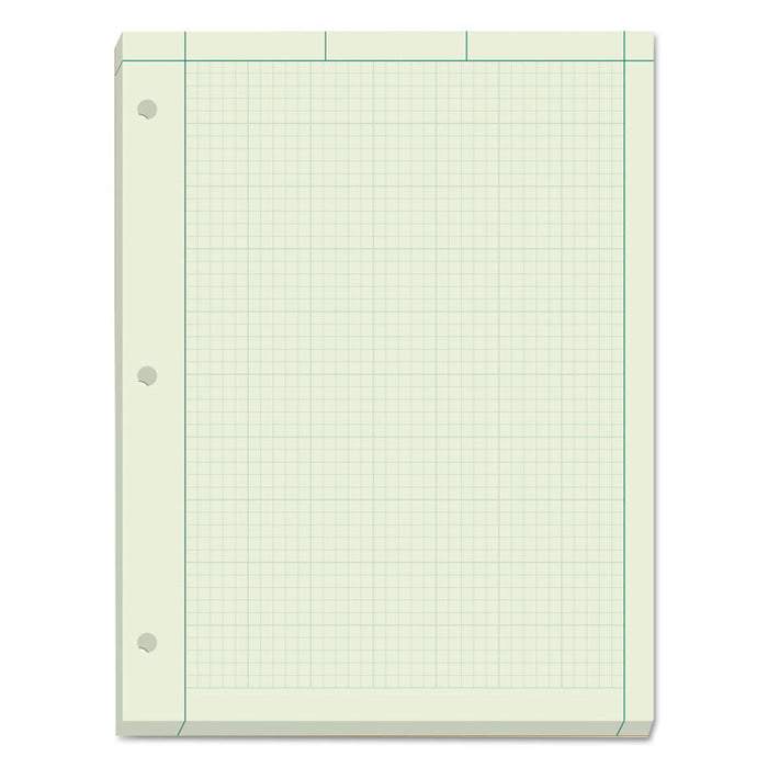 Engineering Computation Pads, Green Cover, Quadrille Rule (5 sq/in, 1 sq/in), (200) Green-Tint 8.5 x 11 Sheets