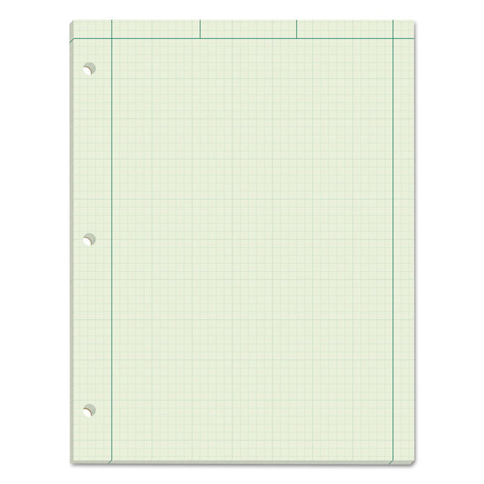 Engineering Computation Pads, Black/Green Cover, Quadrille Rule (5 sq/in, 1 sq/in), (100) Green-Tint 8.5 x 11 Sheets