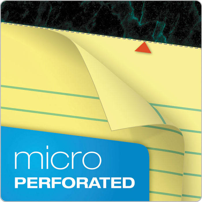 Docket Ruled Perforated Pads, Wide/Legal Rule, (50) Canary Yellow 8.5 x 14 Sheets, 12/Pack