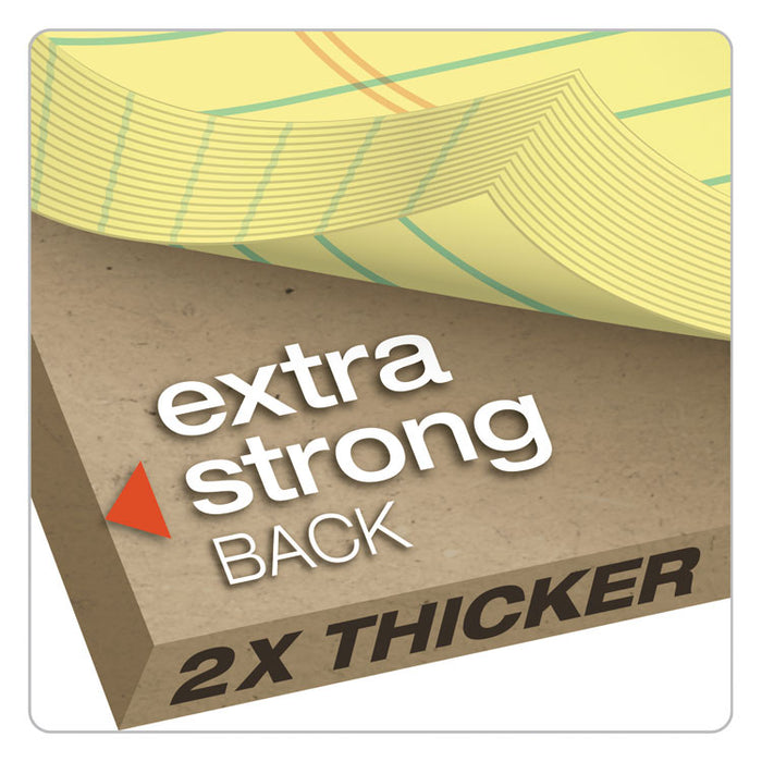 Double Docket Ruled Pads, Narrow Rule, (100) Canary Yellow 8.5 x 11 Sheets, 6/Pack