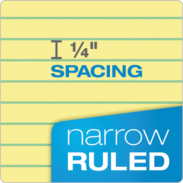 Gold Fibre Quality Writing Pads, Narrow Rule, (50) Canary Yellow 8.5 x 11 Sheets, Dozen