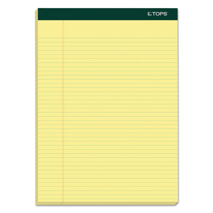 Double Docket Ruled Pads, Narrow Rule, (100) Canary Yellow 8.5 x 11 Sheets, 6/Pack