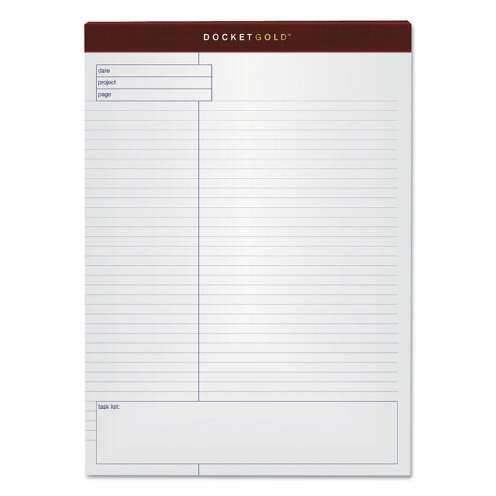Docket Gold Planning Pads, Project-Management Format and Quadrille Rule (4 sq/in), (40) White 8.5 x 11 Sheets, 4/Pack