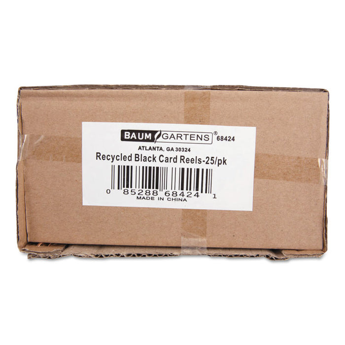 ID Slide-Style Belt Clip Card Reels, 30" Extension, Black, 25/Pack