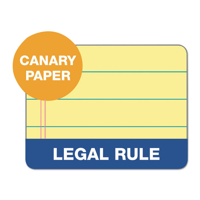 "The Legal Pad" Glue Top Pads, Wide/Legal Rule, (50) Canary Yellow 8.5 x 11 Sheets, 12/Pack