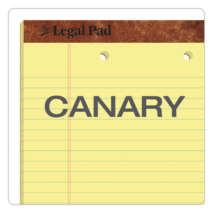 "The Legal Pad" Ruled Perforated Pads, Wide/Legal Rule, (50) Canary 8.5 x 11 Sheets, 12/Pack
