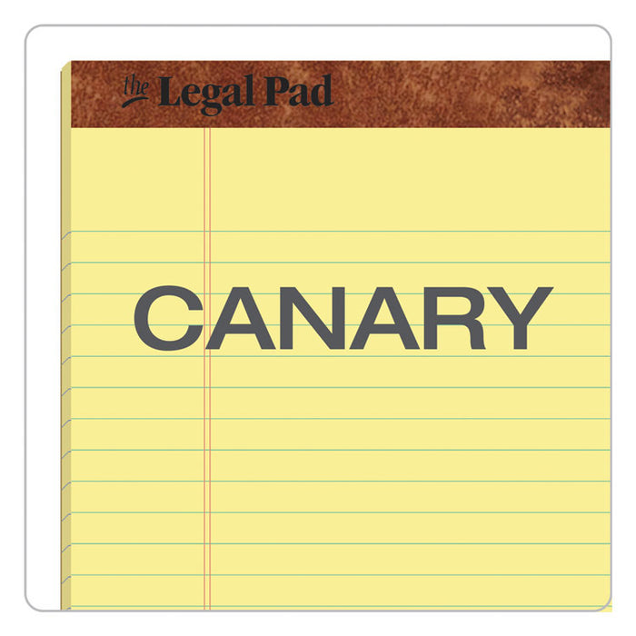 "The Legal Pad" Ruled Perforated Pads, Wide/Legal Rule, (50) Canary 8.5 x 11 Sheets, Dozen
