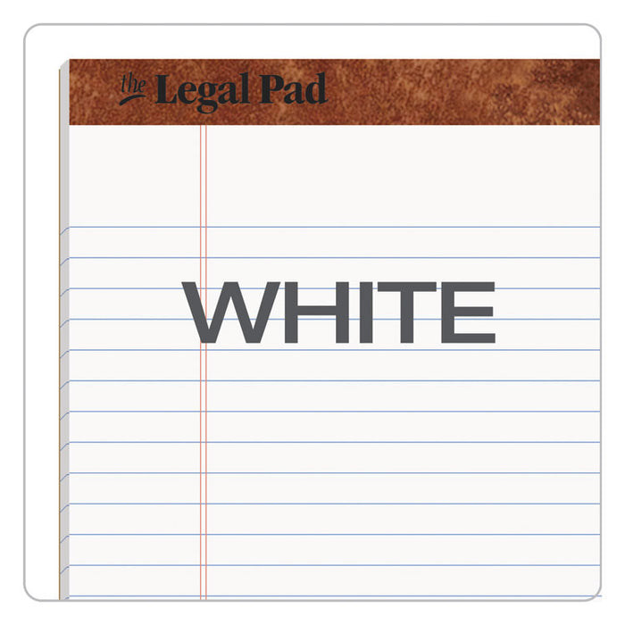 "The Legal Pad" Ruled Perforated Pad, Wide/Legal Rule, (50) White 8.5 x 11.75 Sheets, Dozen