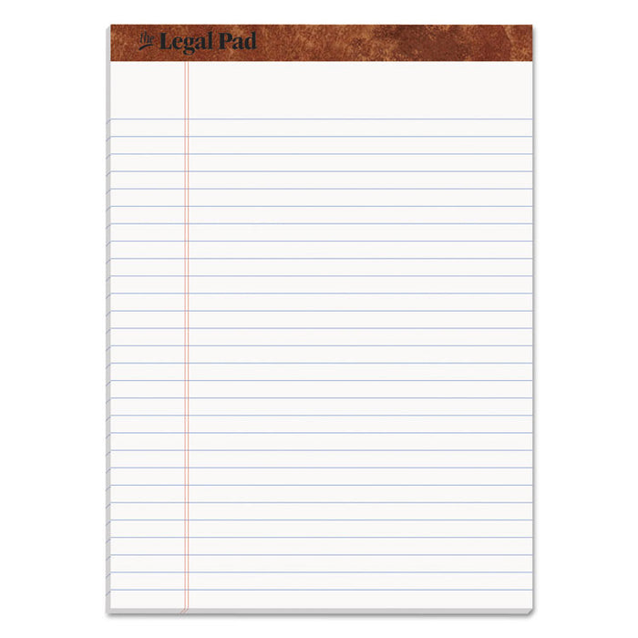 "The Legal Pad" Ruled Perforated Pads, Wide/Legal Rule, (50) White 8.5 x 11 Sheets