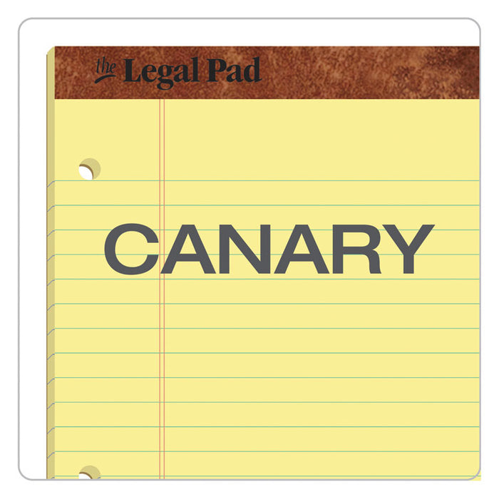 "The Legal Pad" Ruled Perforated Pads, Wide/Legal Rule, (50) Canary Yellow 8.5 x 11 Sheets, Dozen