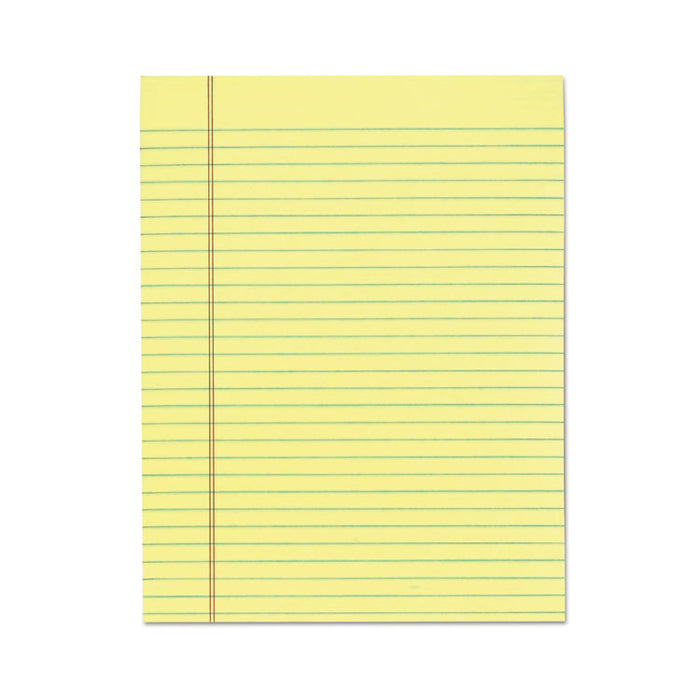 "The Legal Pad" Glue Top Pads, Wide/Legal Rule, (50) Canary Yellow 8.5 x 11 Sheets, 12/Pack